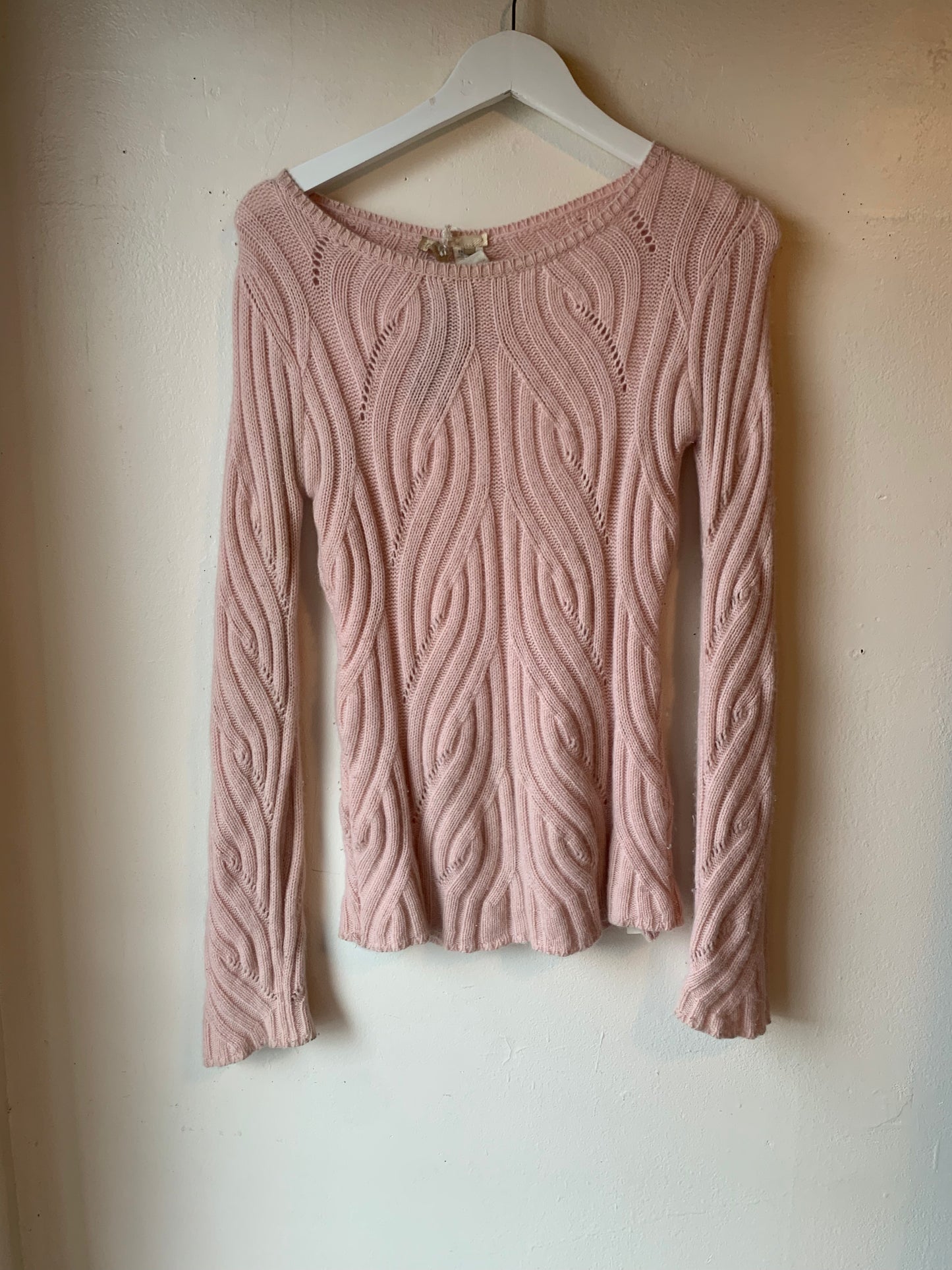 Vintage Pale Blush Les Copains Cashmere Cardigan (S)