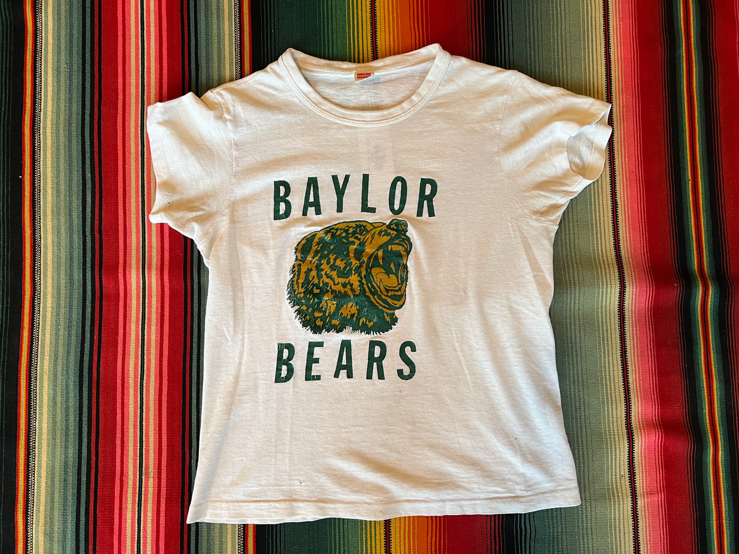 Vtg. Baylor Bears White T-Shirt