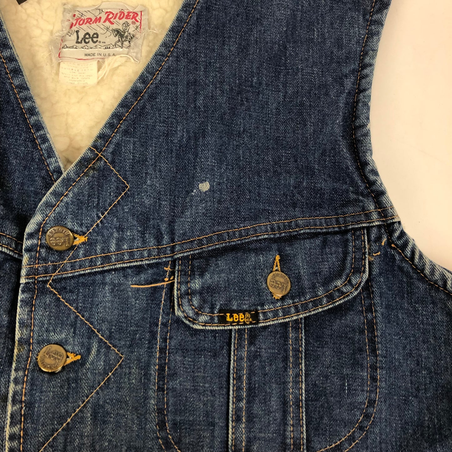 Storm Rider Sherpa and Denim Western Vest (L/XL)