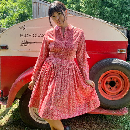 1950s Chapel Hill Floral Dress (M)