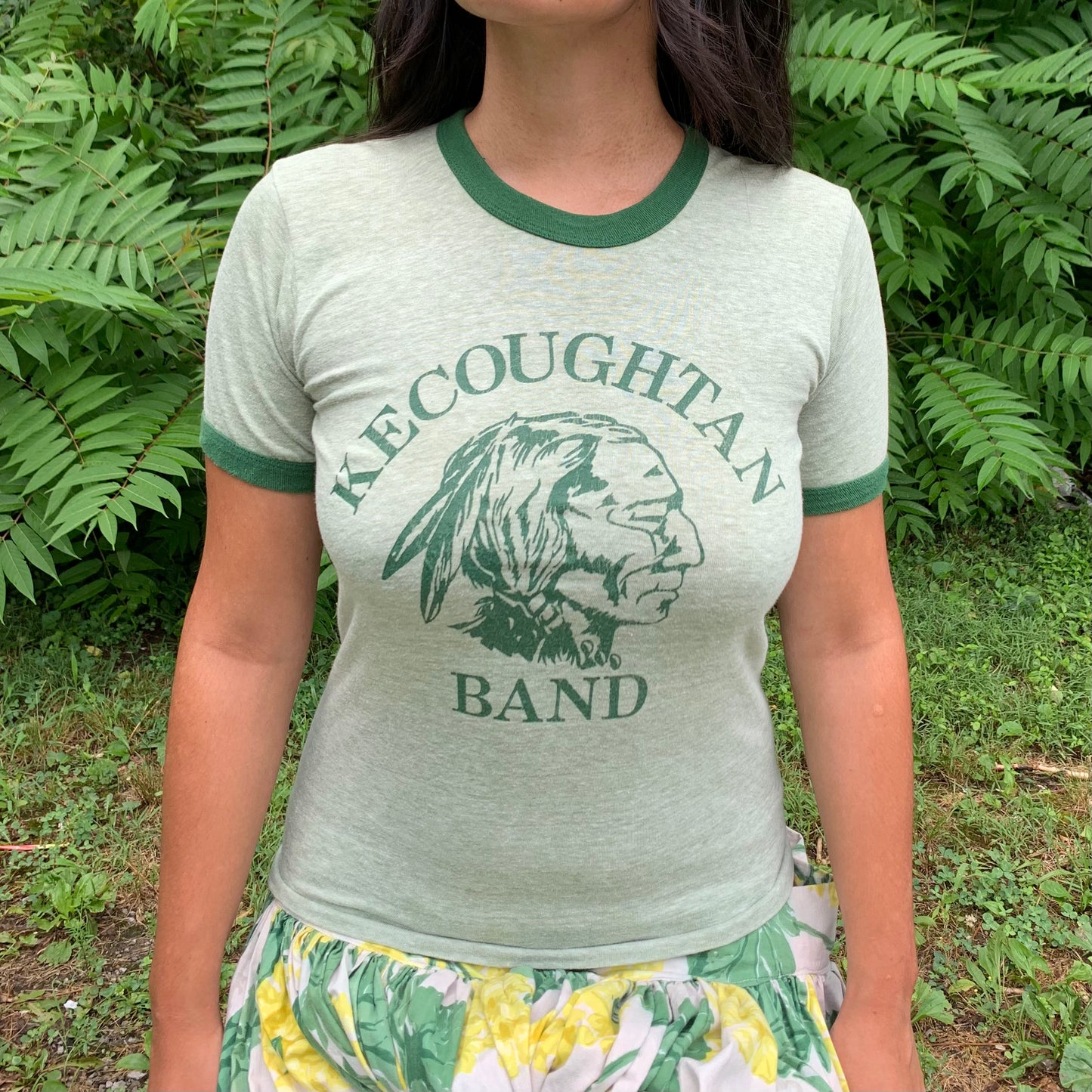 Vtg. Kecoughtan Band Ringer Tee (S)