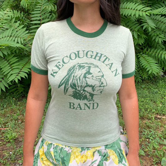 Vtg. Kecoughtan Band Ringer Tee (S)