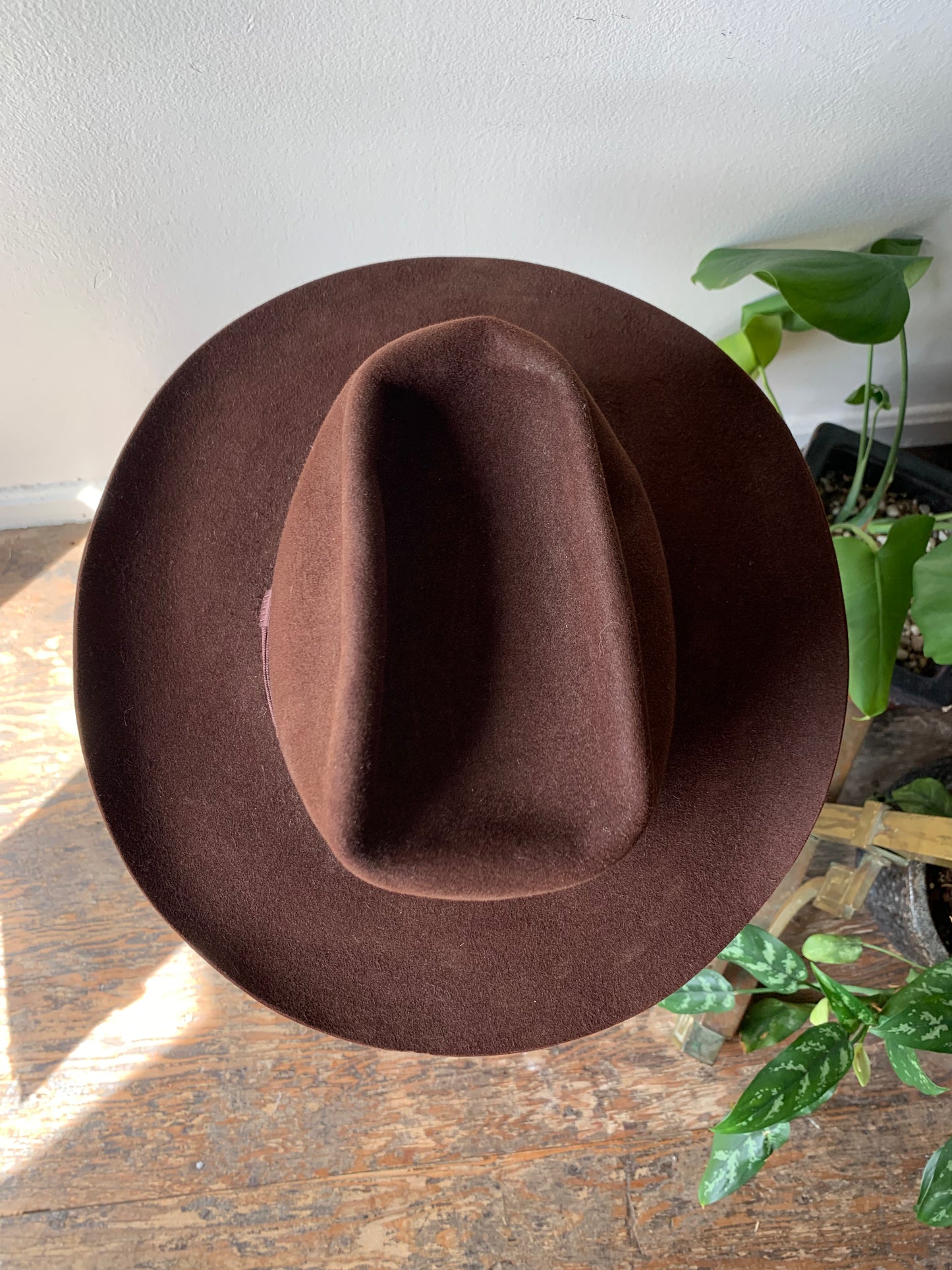 Size 7: Vintage Chocolate Brown Dancer The Hatter Hat