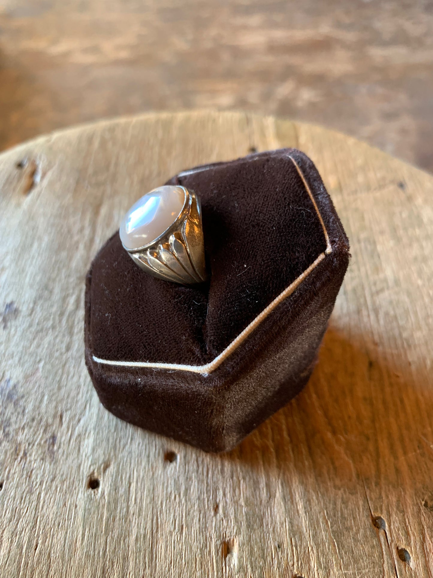 Sterling Oval Agate Ring