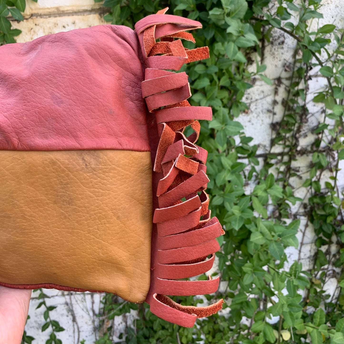 1970s Spanish Leather Drawstring Bag