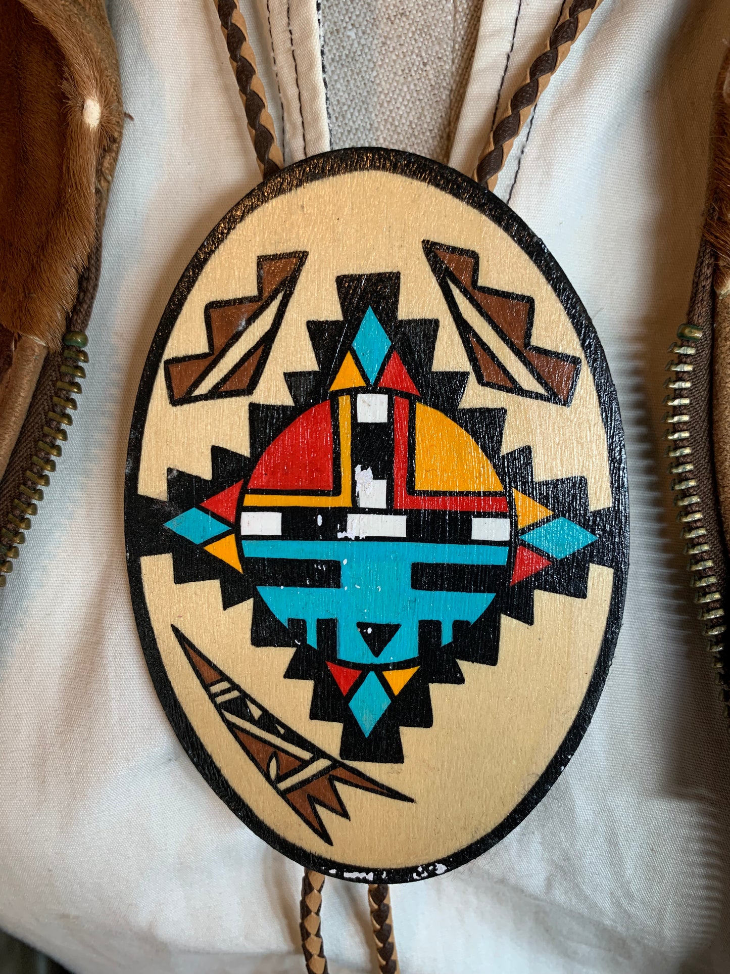 Southwestern Painted Wood Bolo