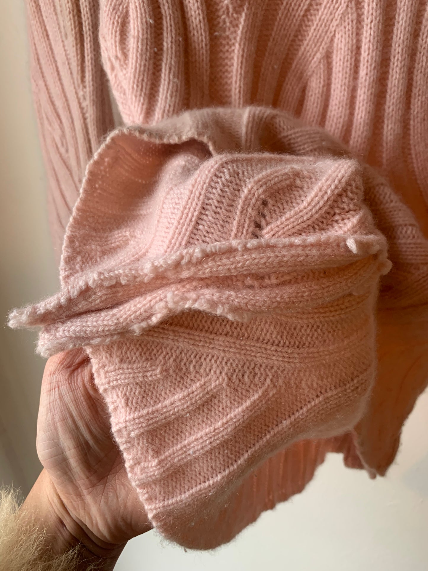 Vintage Pale Blush Les Copains Cashmere Cardigan (S)